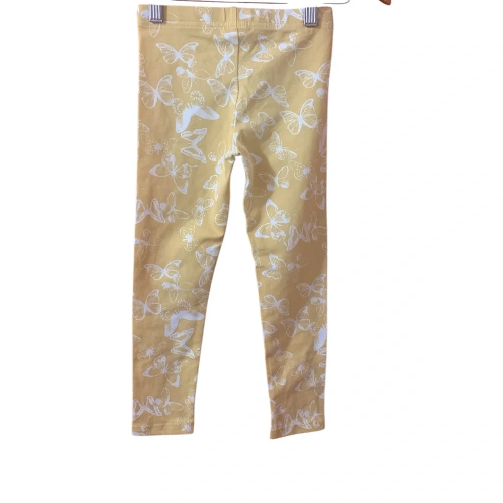 OshKosh Yellow Butterfly Print Girls Leggings 6/6X